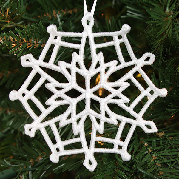 Christmas Flurry Snowflake Ornament 2 (Lace)
