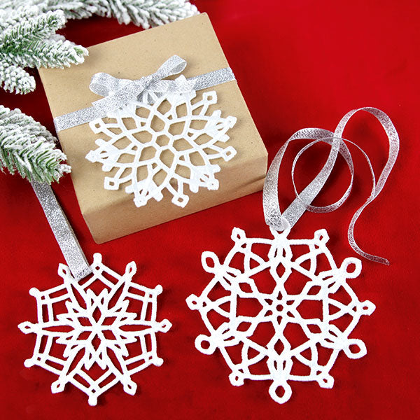 Christmas Flurry Snowflake Ornament 2 (Lace)