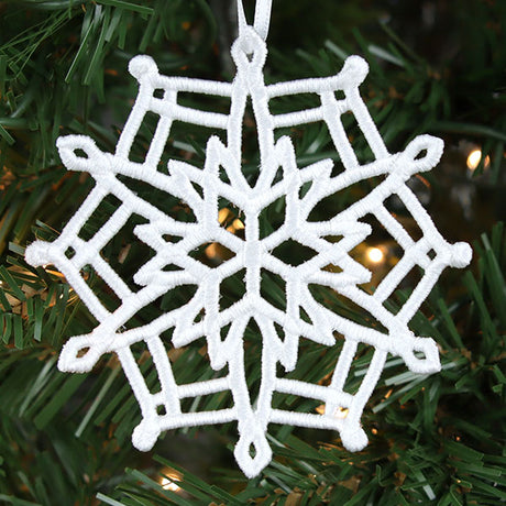 Christmas Flurry Snowflake Ornament 2 (Lace)