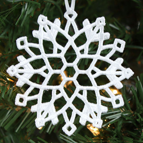 Christmas Flurry Snowflake Ornament 3 (Lace)