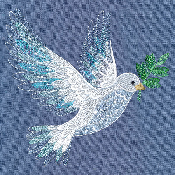 Textured for Christmas Dove