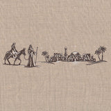 Onward Toward Bethlehem Christmas Etching Border