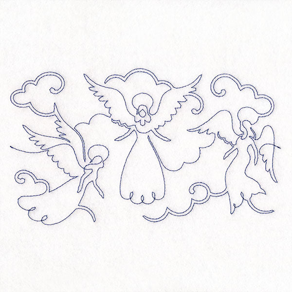 Christmas Hallelujah Angels (Edge-to-Edge Quilting)