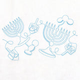 Menorahs and Gelt on Hanukkah  (Edge-to-Edge Quilting)