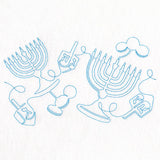 Menorahs and Gelt on Hanukkah  (Edge-to-Edge Quilting)