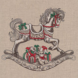 Merry Christmas Rocking Horse Etching