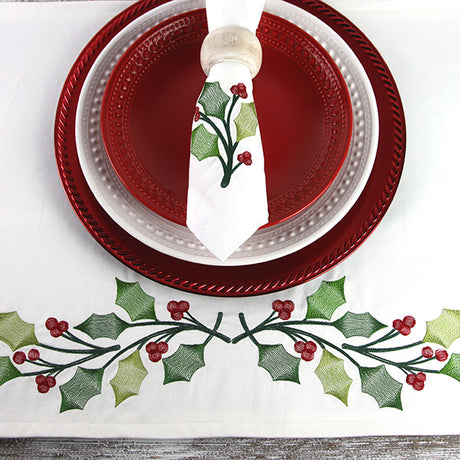 Merry and Sheer Christmas Holly Border