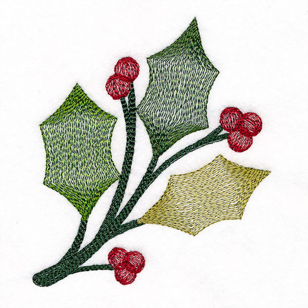 Merry and Sheer Christmas Holly Accent