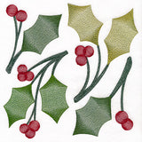 Merry and Sheer Christmas Holly Square