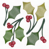 Merry and Sheer Christmas Holly Square
