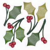 Merry and Sheer Christmas Holly Square