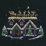 Santa and His Reindeer Have Arrived Christmas Eve Scene