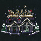 Santa and His Reindeer Have Arrived Christmas Eve Scene