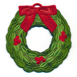 Merry Christmas Wreath Ornament (In-the-Hoop)