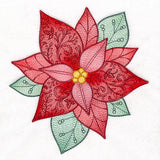Swirling Christmas Details Poinsettia
