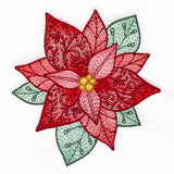 Swirling Christmas Details Poinsettia