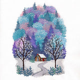 Christmas in the Woods Cabin Scene