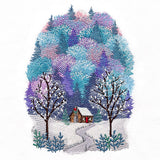 Christmas in the Woods Cabin Scene