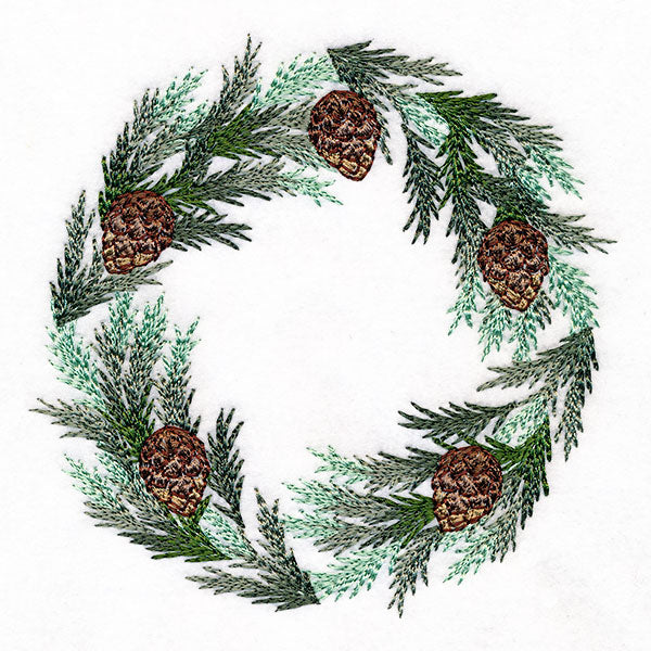 Rustic Delights Pine Boughs and Cones Wreath