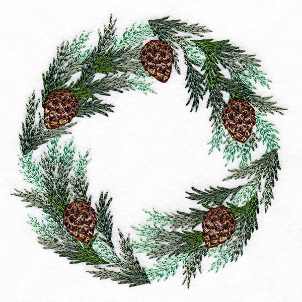 Rustic Delights Pine Boughs and Cones Wreath