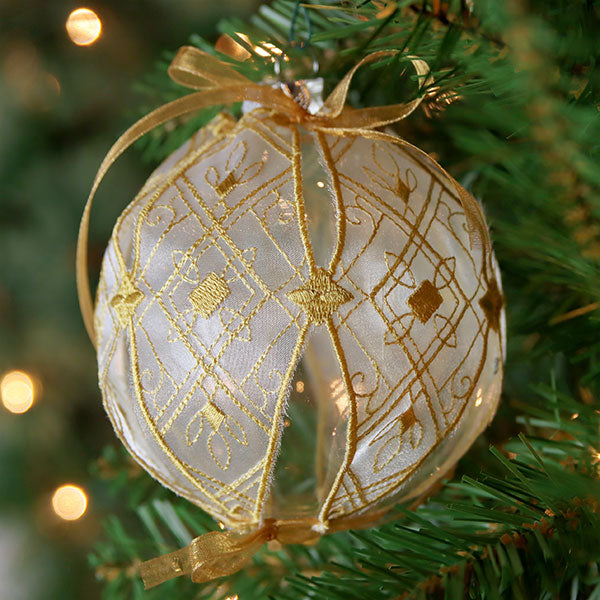 Art Deco Christmas Ornament Cover (Organza)