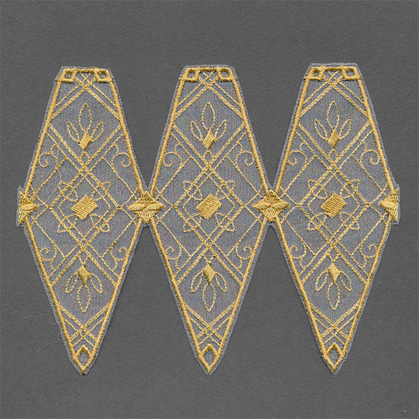 Art Deco Christmas Ornament Cover (Organza)