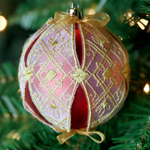 Art Deco Christmas Ornament Cover (Organza)