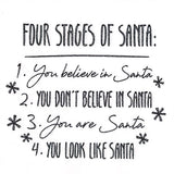 Four Stages of Santa at Christmas