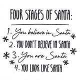 Four Stages of Santa at Christmas