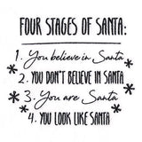 Four Stages of Santa at Christmas