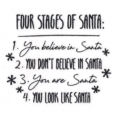 Four Stages of Santa at Christmas