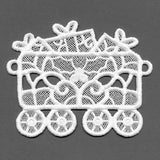Merry Christmas Train Bunting - Gifts Car (Lace)