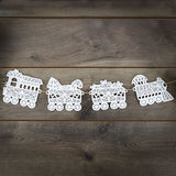 Merry Christmas Train Bunting - Gifts Car (Lace)