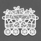 Merry Christmas Train Bunting - Gifts Car (Lace)
