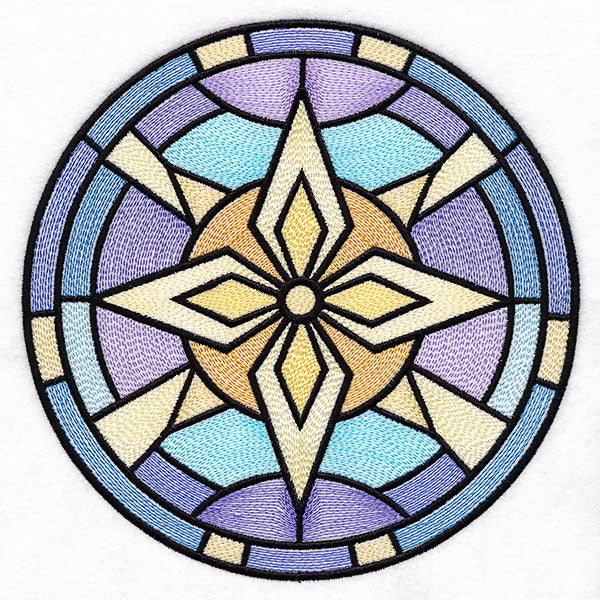 'Tis the Season Stained Glass Circle - Star