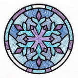 'Tis the Season Stained Glass Circle - Snowflake