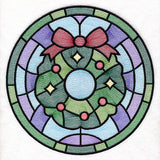 'Tis the Season Stained Glass Circle - Christmas Wreath