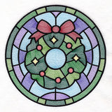 'Tis the Season Stained Glass Circle - Christmas Wreath
