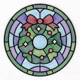 'Tis the Season Stained Glass Circle - Christmas Wreath
