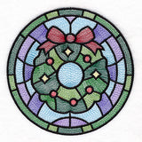 'Tis the Season Stained Glass Circle - Christmas Wreath