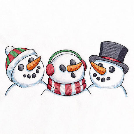 Christmas Snowman Trio Border