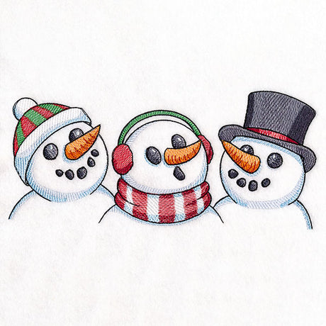 Christmas Snowman Trio Border