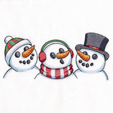 Christmas Snowman Trio Border