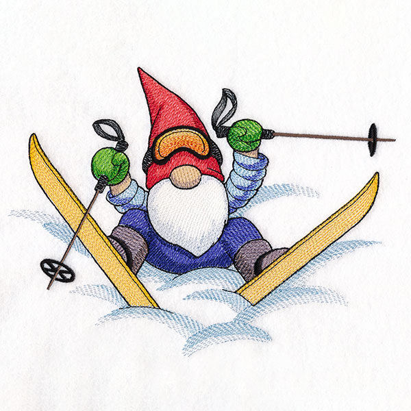 On the Slopes Skiing Gnome