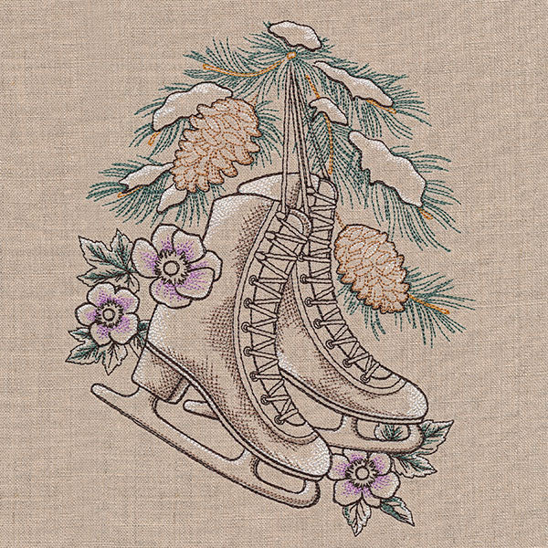 Winter Magic Ice Skates Etching