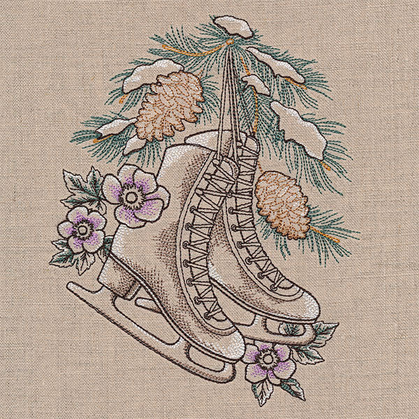 Winter Magic Ice Skates Etching
