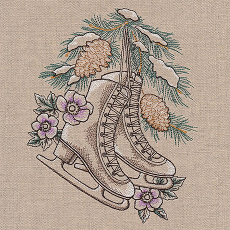 Winter Magic Ice Skates Etching