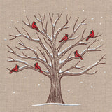Cardinals and Branches Winter Tree