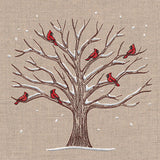 Cardinals and Branches Winter Tree