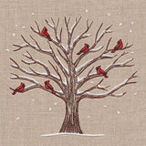 Cardinals and Branches Winter Tree